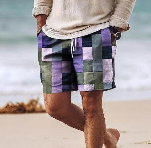 Pantalon de plage hawaïen respirant et tendance pour l'été, short décontracté imprimé en 3D - Droxev
