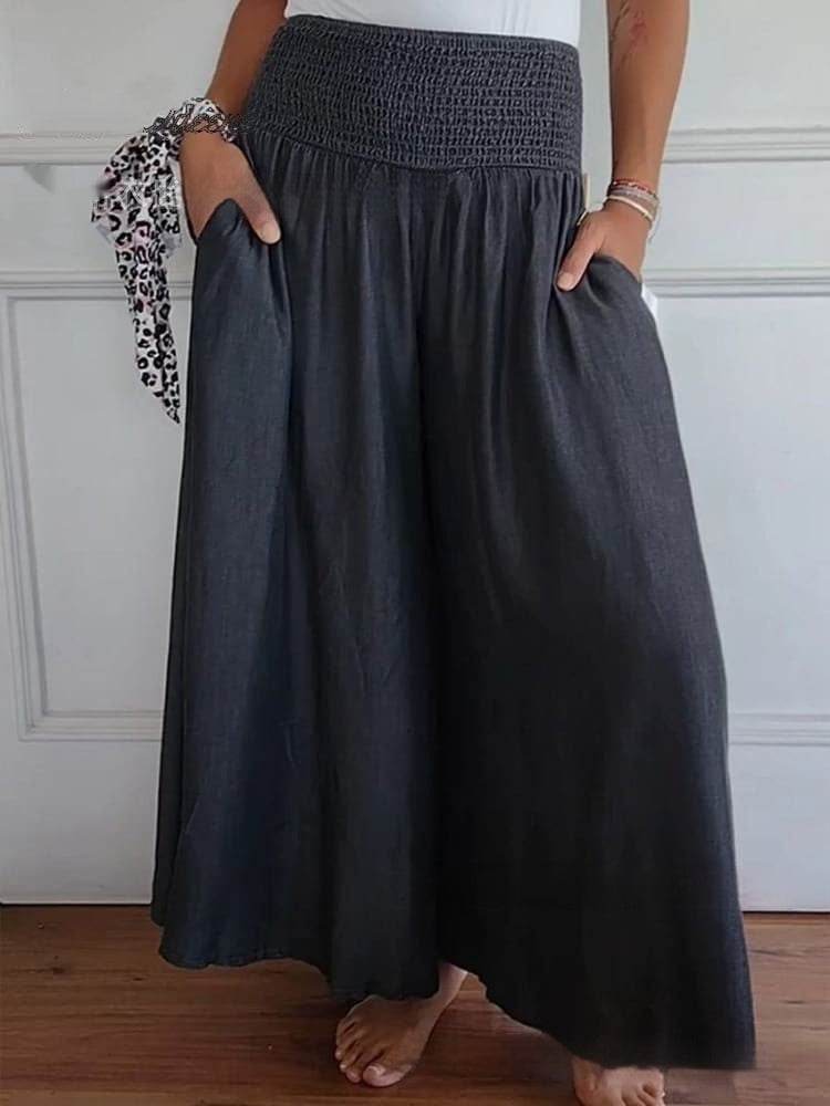 Pantalon en jean à poches pour femme - Droxev