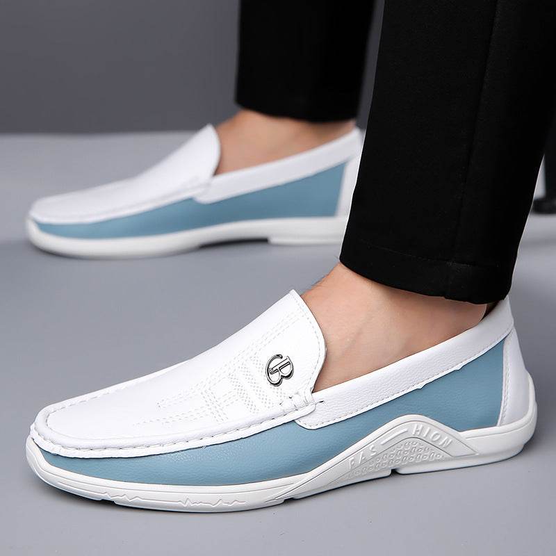Chaussures d'été décontractées en cuir pour hommes - Droxev