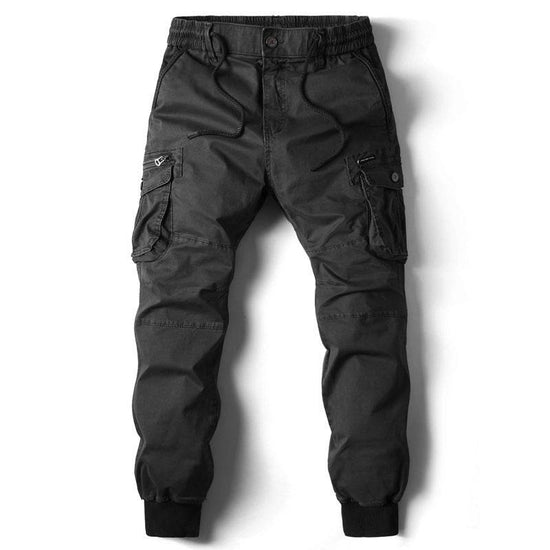 Pantalon skinny uni multi-poches pour homme - Droxev