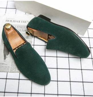 Chaussures à pois pour hommes, mocassins en daim et nubuck, chaussures de coiffeur - Droxev
