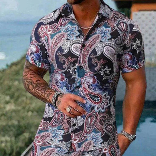 Ensemble Polo Homme Imprimé 3D – T-shirt Manches Courtes + Short - Droxev