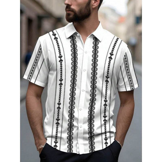 Chemise homme impression 3D couture dessin animé - Droxev