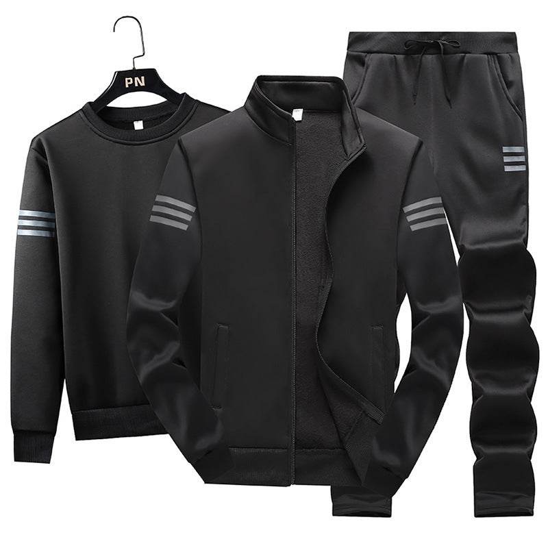 Ensemble de sport décontracté pour homme, veste zippée et pull - Droxev