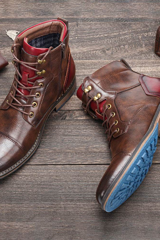 Bottes en cuir pour hommes de grande taille Bottes simples