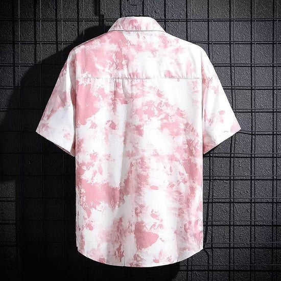 Chemise d'été respirante en soie glacée imprimée haut de gamme pour homme - Droxev