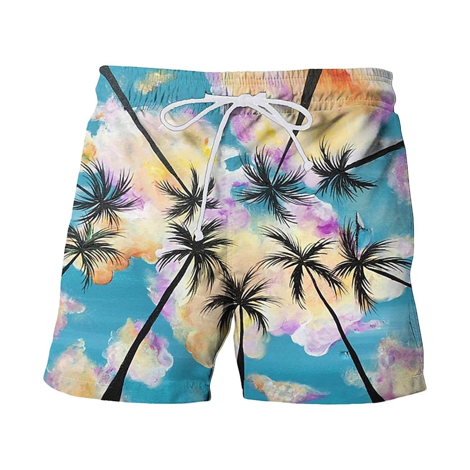 Pantalon de plage décontracté pour homme, imprimé numérique 3D, motif feuille de bananier japonais, été - Droxev