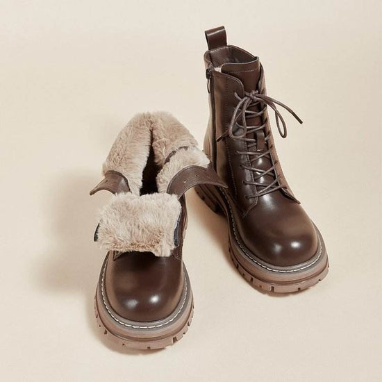 Bottines à plateforme style rétro britannique pour homme - Droxev