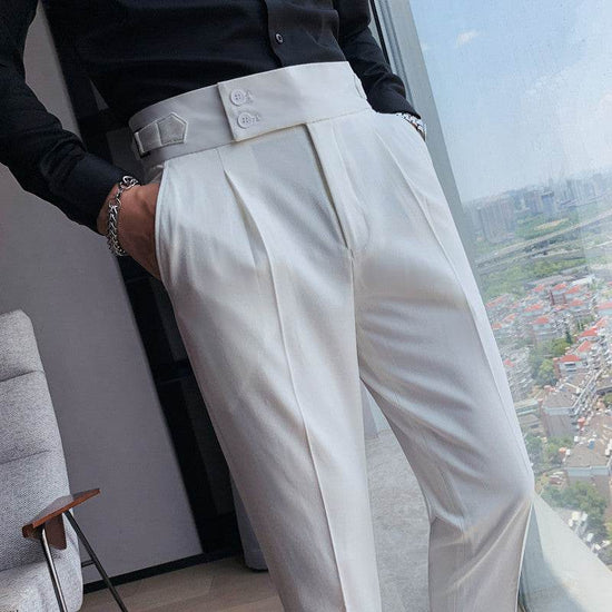 Pantalons pour hommes, nouveaux pantalons slim, couleur unie, petits pantalons droits - Droxev