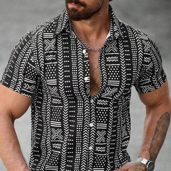 Chemise homme impression 3D couture dessin animé - Droxev