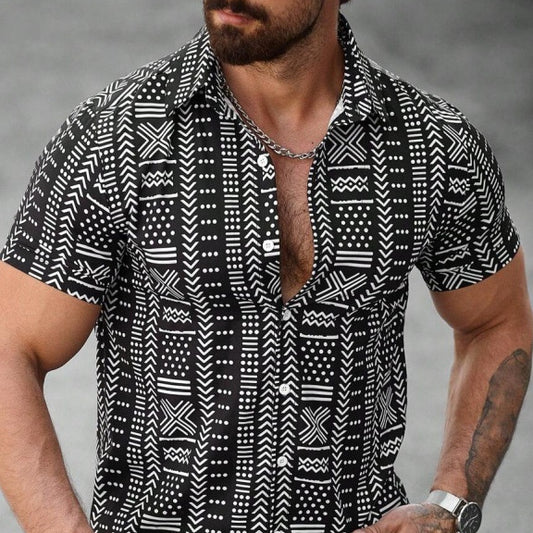 Chemise homme impression 3D couture dessin animé