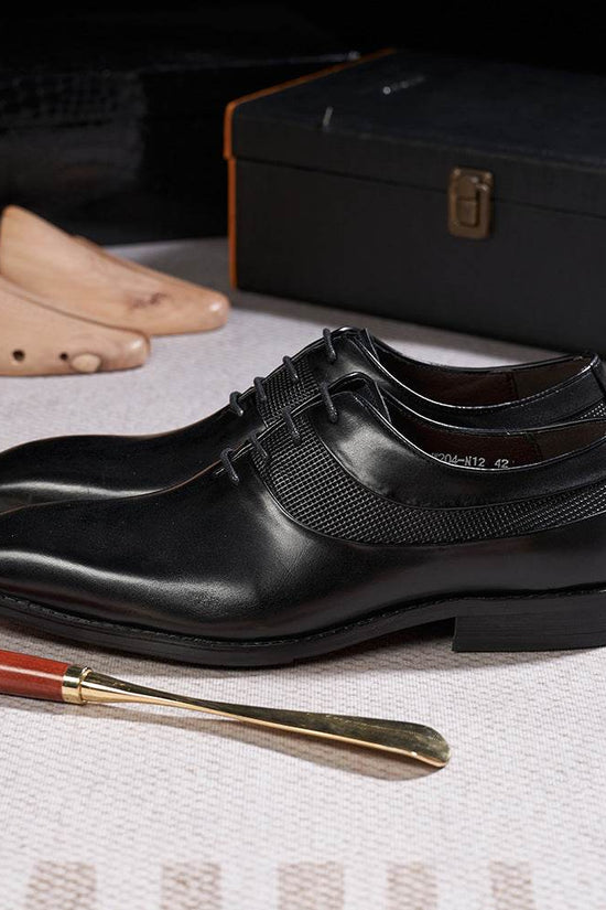 Chaussures en cuir à bout pointu pour tenues de soirée - Droxev