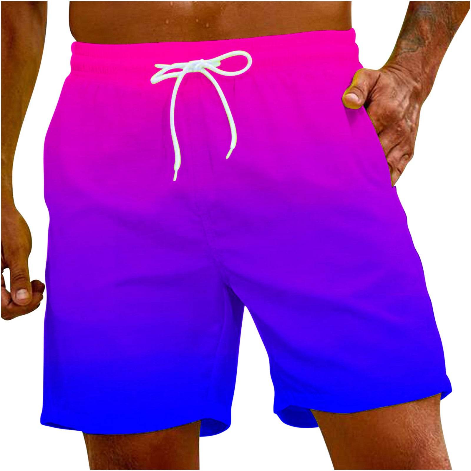 Pantalon de plage ample et décontracté pour homme, couleur unie - Droxev