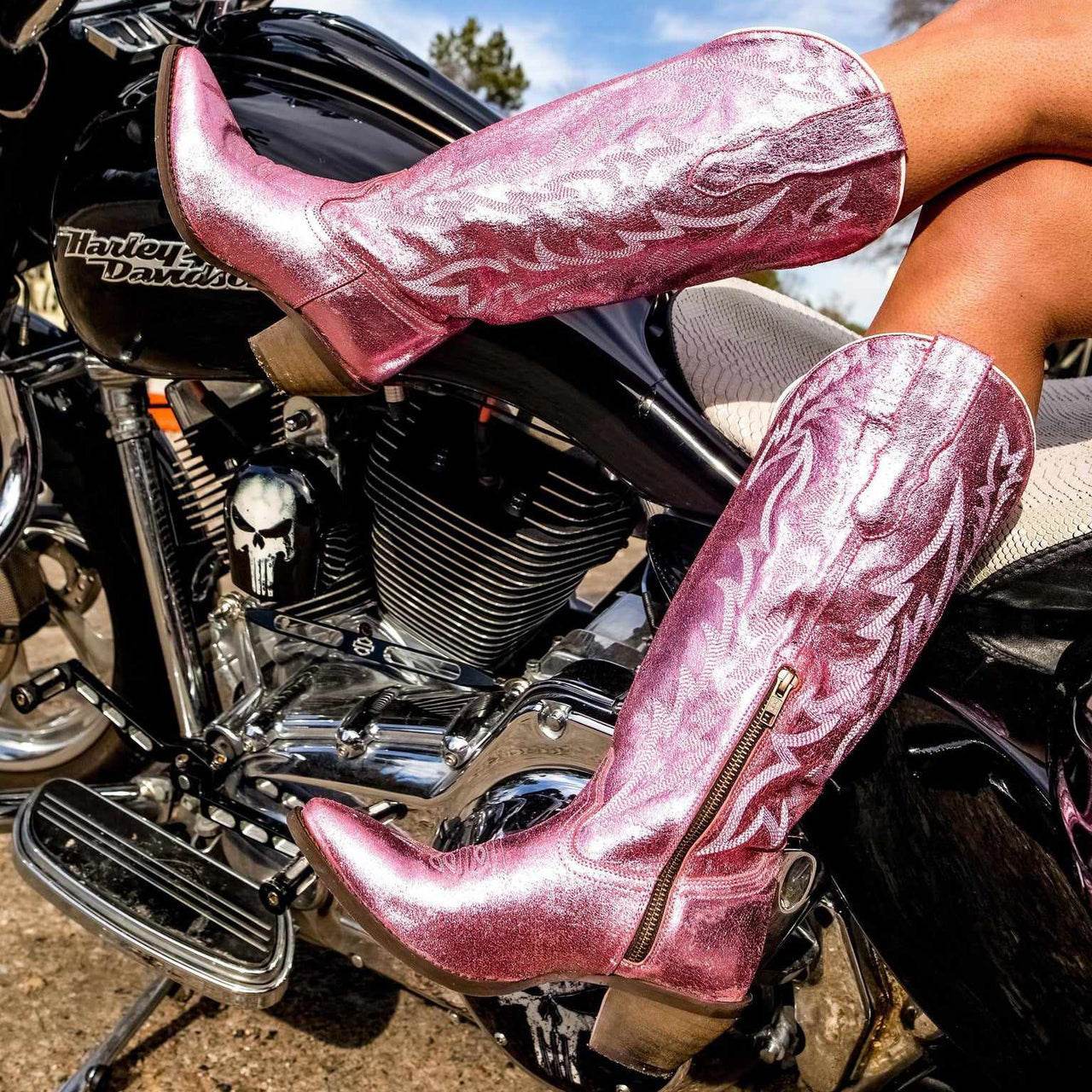 Bottes chevalier pointues fluorescentes mi-mollet pour femmes, chaussures à talons épais - Droxev