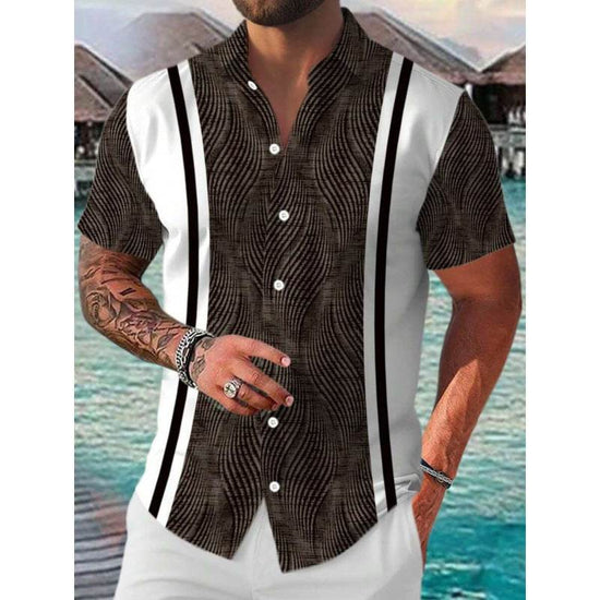 Chemise homme impression 3D couture dessin animé - Droxev