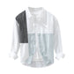 Chemise à manches longues avec coutures contrastées pour homme