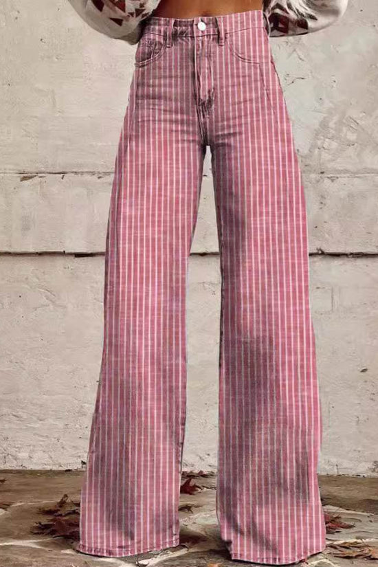 Pantalon décontracté imitation jean fin - Droxev