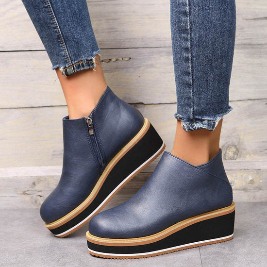 Bottines à talons épais pour femmes - Droxev