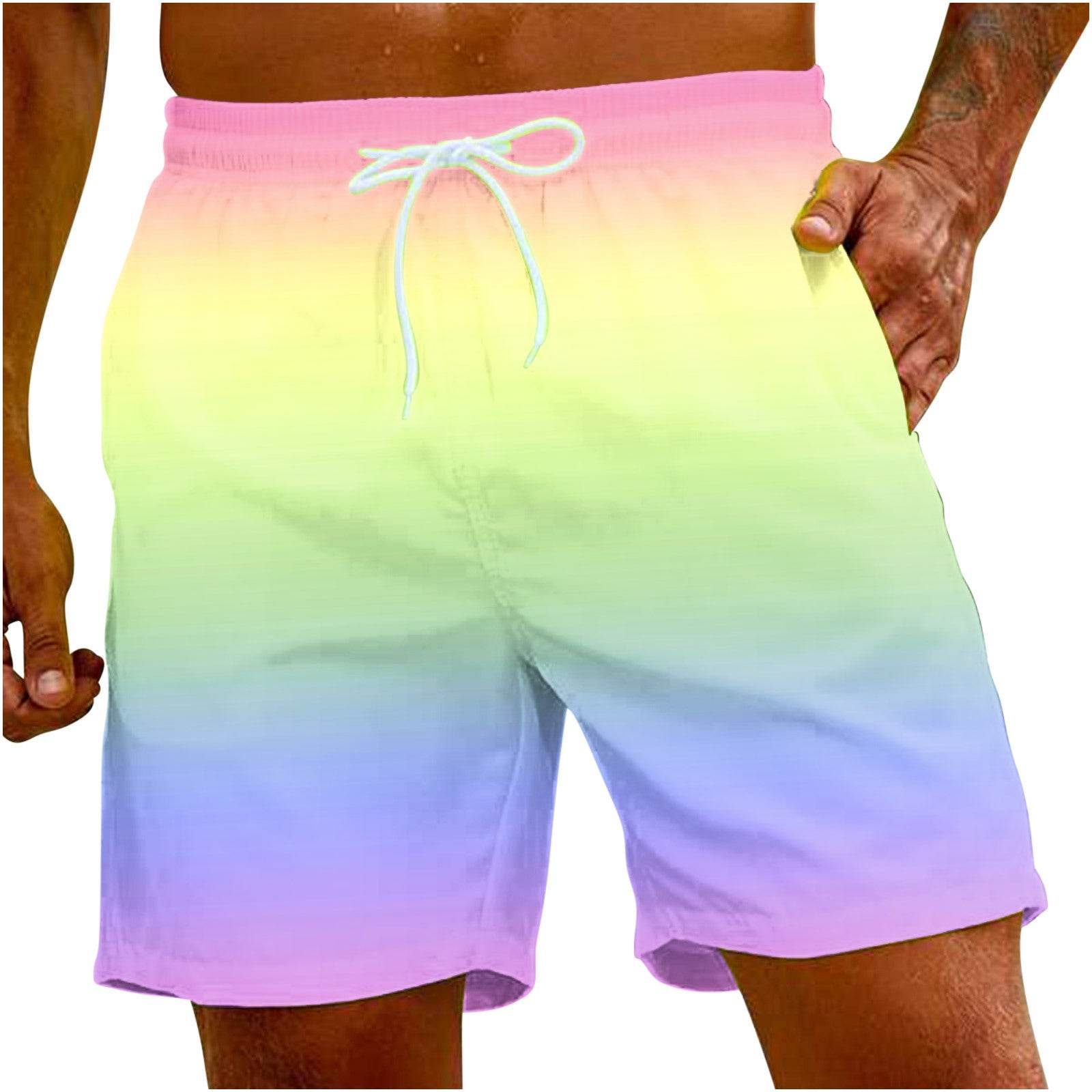 Pantalon de plage ample et décontracté pour homme, couleur unie - Droxev