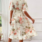 Robe Femme Imprimée Fleurie à Taille Cintrée
