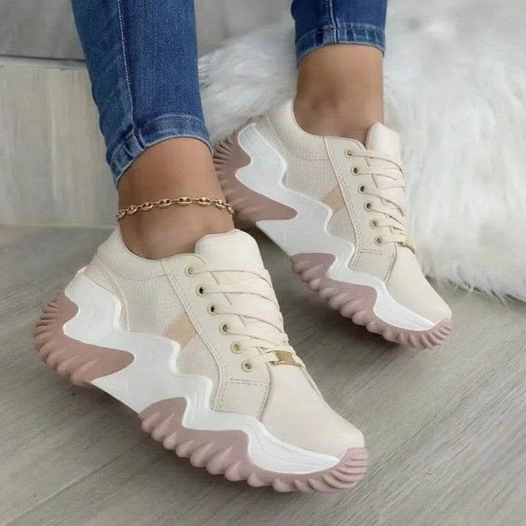 Chaussures de papa à semelles épaisses et dentelées - Droxev