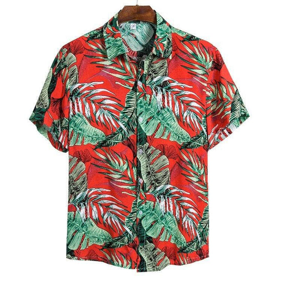 Chemise décontractée à manches courtes et revers pour homme - Droxev