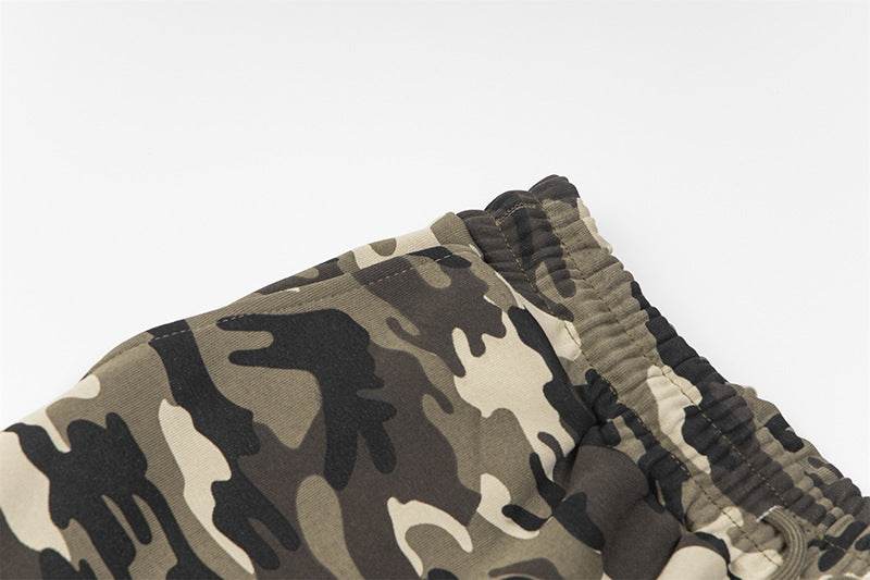 Pantalon de sport ample camouflage pour femme - Droxev