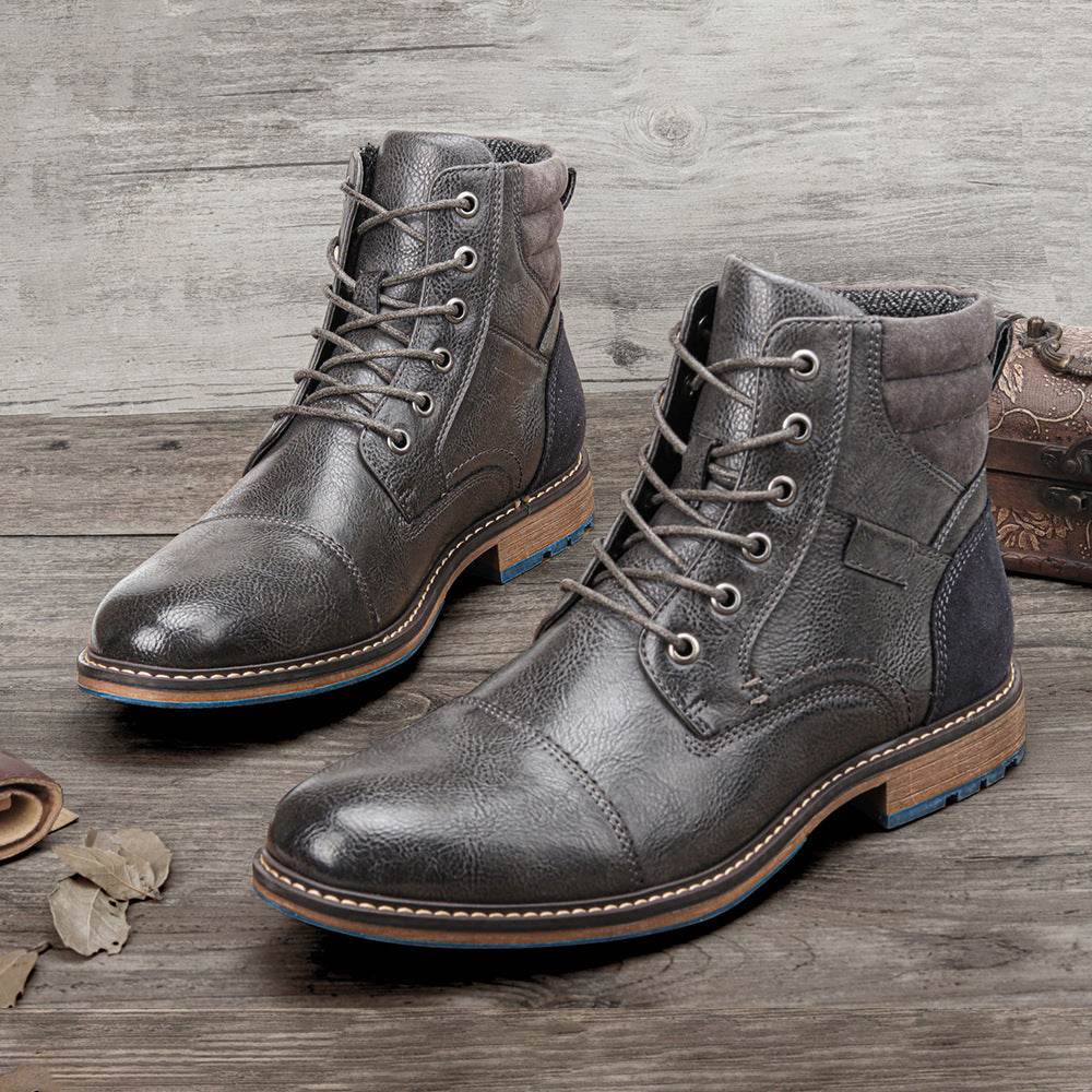 Bottes en cuir pour hommes de grande taille Bottes simples