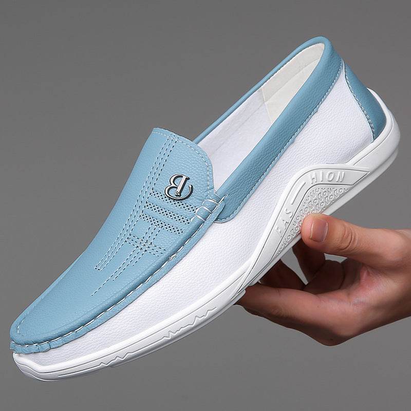 Chaussures d'été décontractées en cuir pour hommes - Droxev