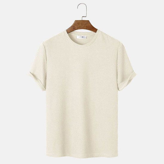 T-shirts basiques d'été à col rond et couleur unie pour hommes - Droxev