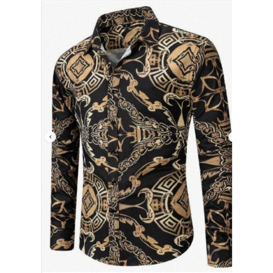 Chemise Homme Imprimée à Manches Longues – Style Streetwear Décontracté Hiver - Droxev