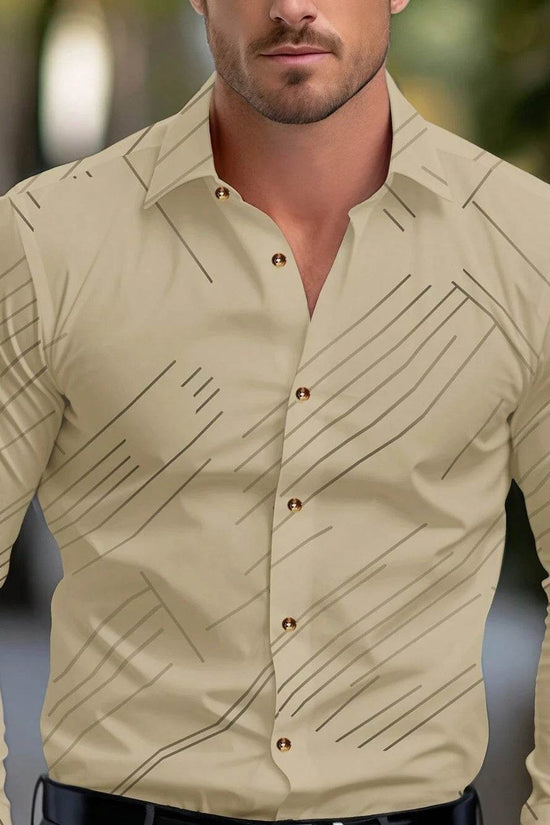 Chemise à Rayures Obliques pour Homme – Grande Taille Décontractée - Droxev