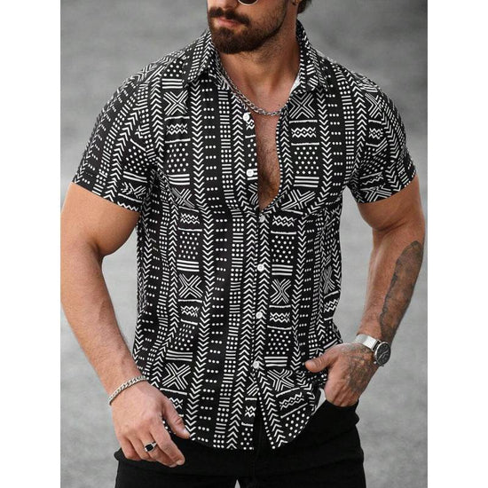 Chemise homme impression 3D couture dessin animé - Droxev