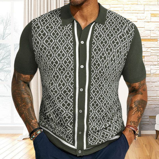 Pull jacquard décontracté pour homme de style européen et américain - Droxev