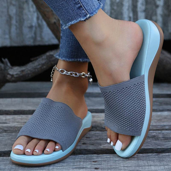 Chaussures d'été plates pour femmes, sandales décontractées pour intérieur et extérieur, chaussures de plage - Droxev