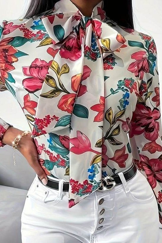 Hauts à manches régulières et imprimé floral - Droxev