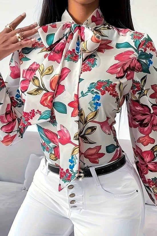 Hauts à manches régulières et imprimé floral - Droxev