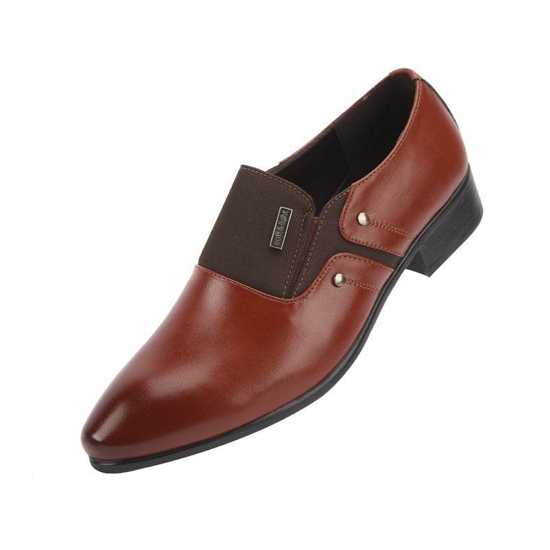 Chaussures en cuir décontractées à bout pointu pour hommes - Droxev