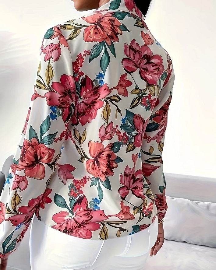 Hauts à manches régulières et imprimé floral - Droxev