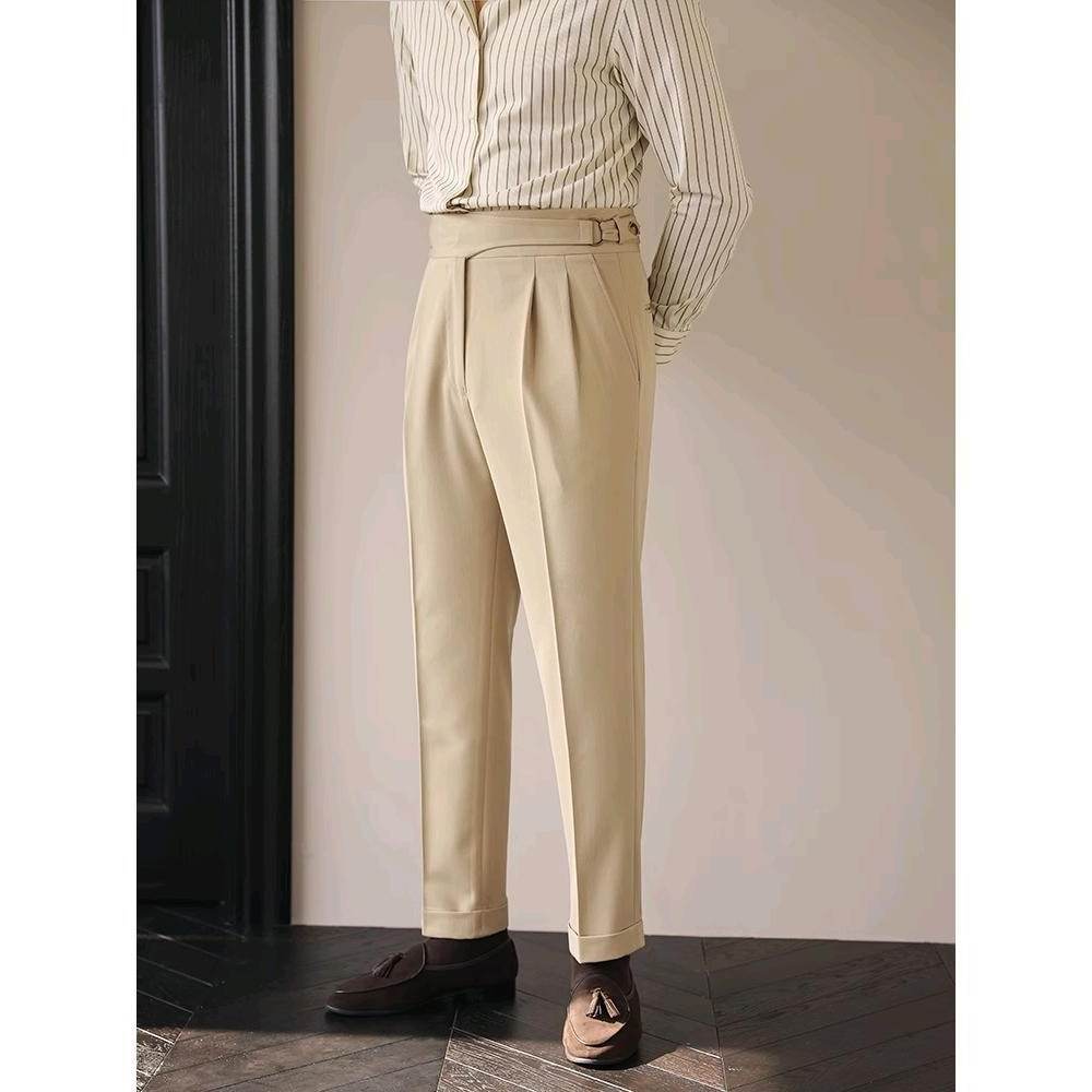 Pantalon slim taille haute décontracté pour le travail - Droxev