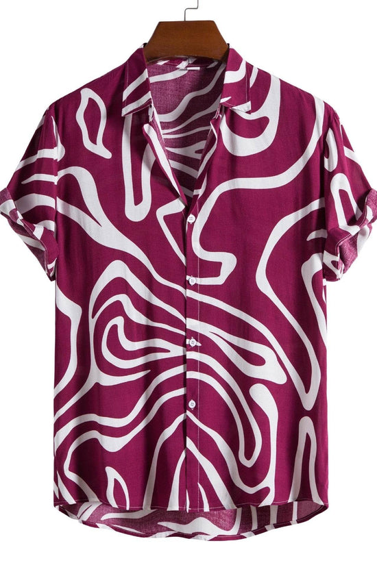 Chemise décontractée à manches courtes et revers pour homme - Droxev
