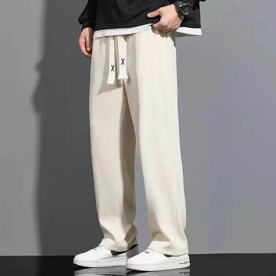 Pantalon d'été décontracté pour homme, coupe droite et ample - Droxev