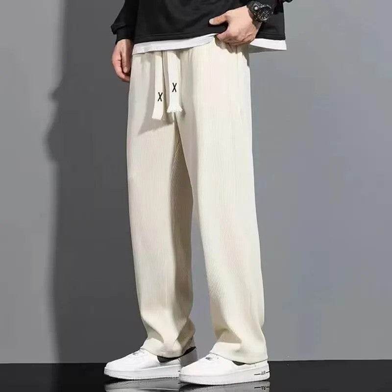 Pantalon d'été décontracté pour homme, coupe droite et ample - Droxev