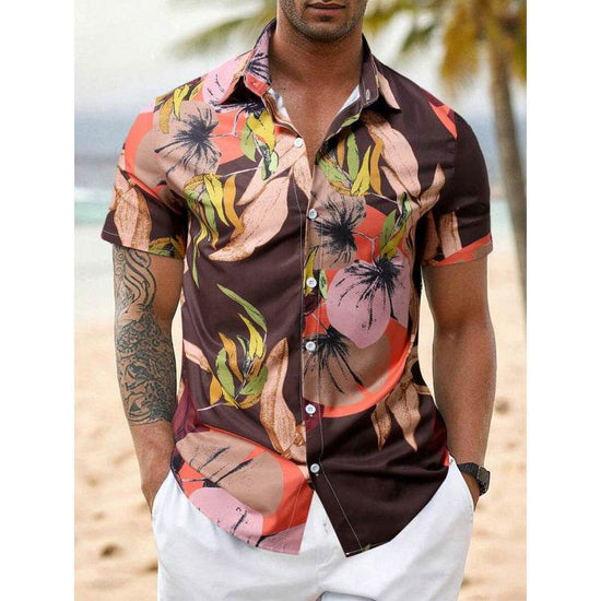 Chemise homme impression 3D couture dessin animé - Droxev