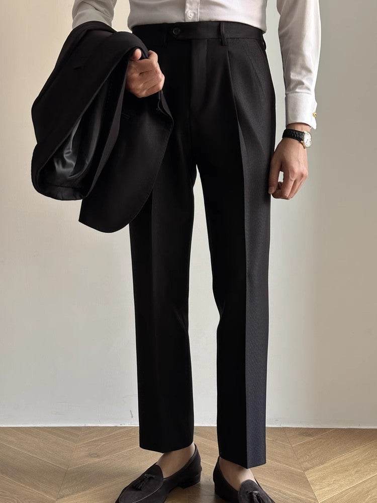 Pantalon de costume décontracté italien pour homme, printemps et automne - Droxev