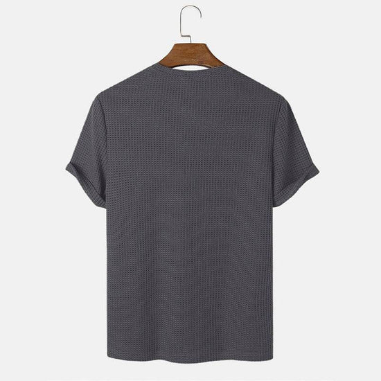 T-shirts basiques d'été à col rond et couleur unie pour hommes - Droxev