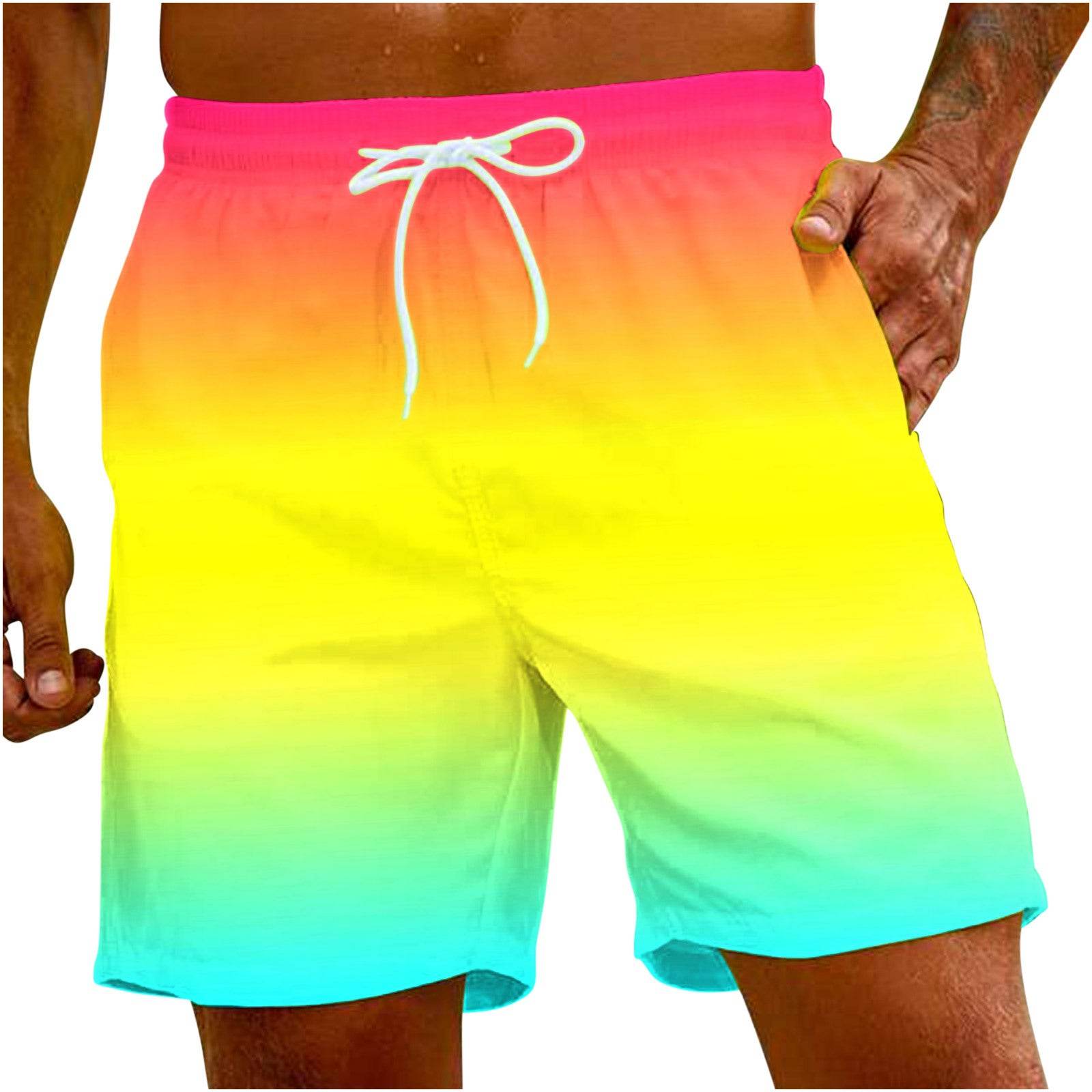 Pantalon de plage ample et décontracté pour homme, couleur unie - Droxev