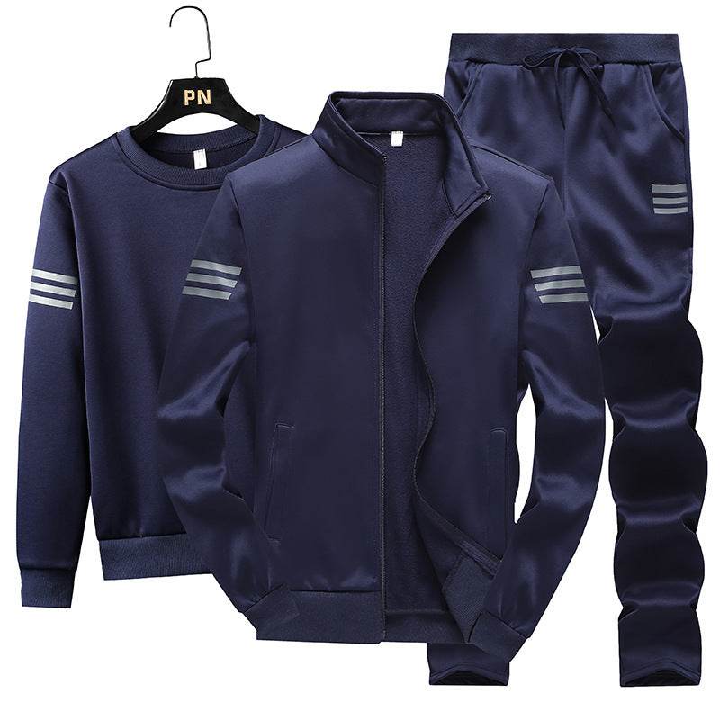 Ensemble de sport décontracté pour homme, veste zippée et pull - Droxev