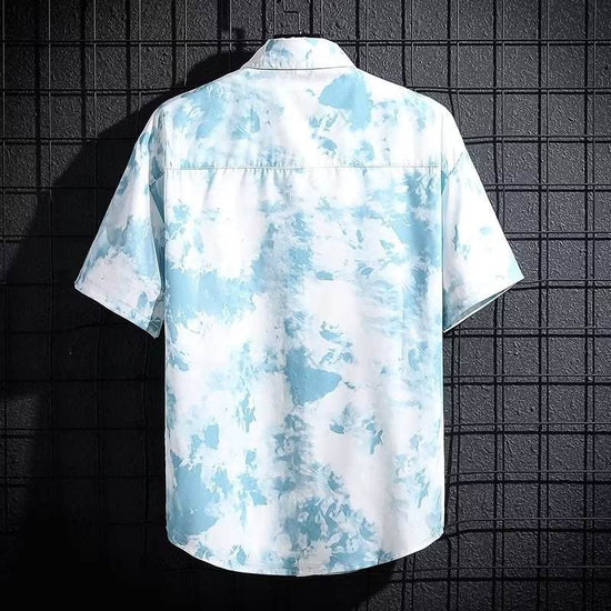 Chemise d'été respirante en soie glacée imprimée haut de gamme pour homme - Droxev