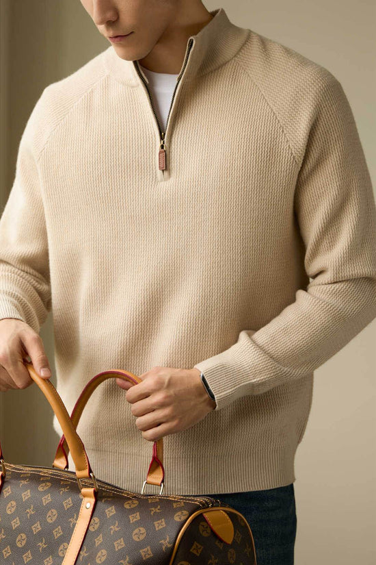 Pull tricoté de couleur unie - Droxev